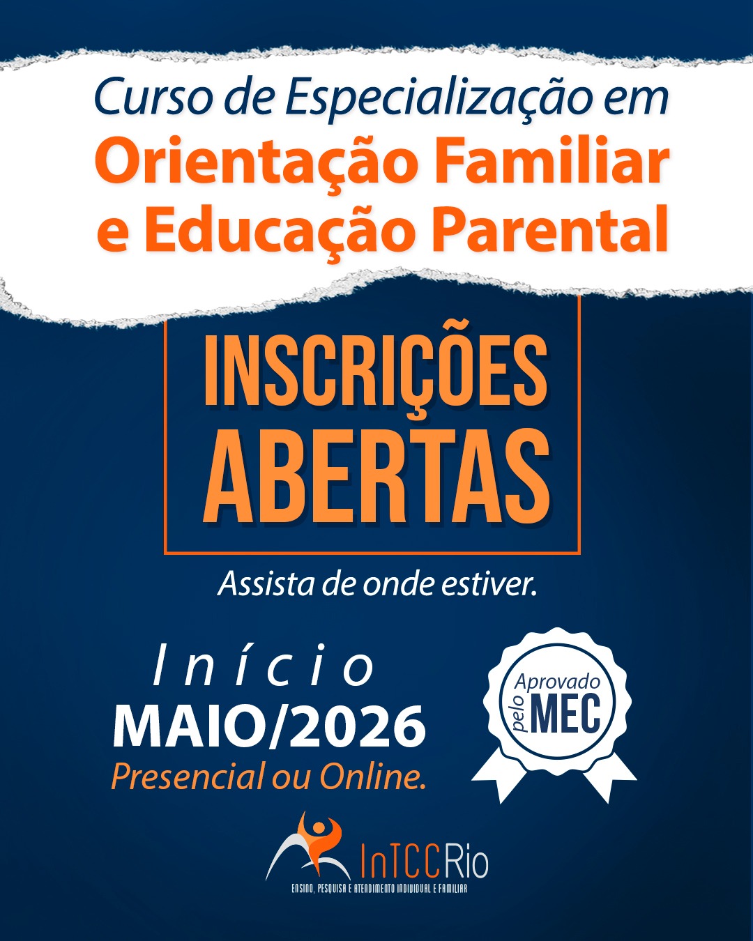 Especialização ou Formação em Orientação Familiar e Educação Parental